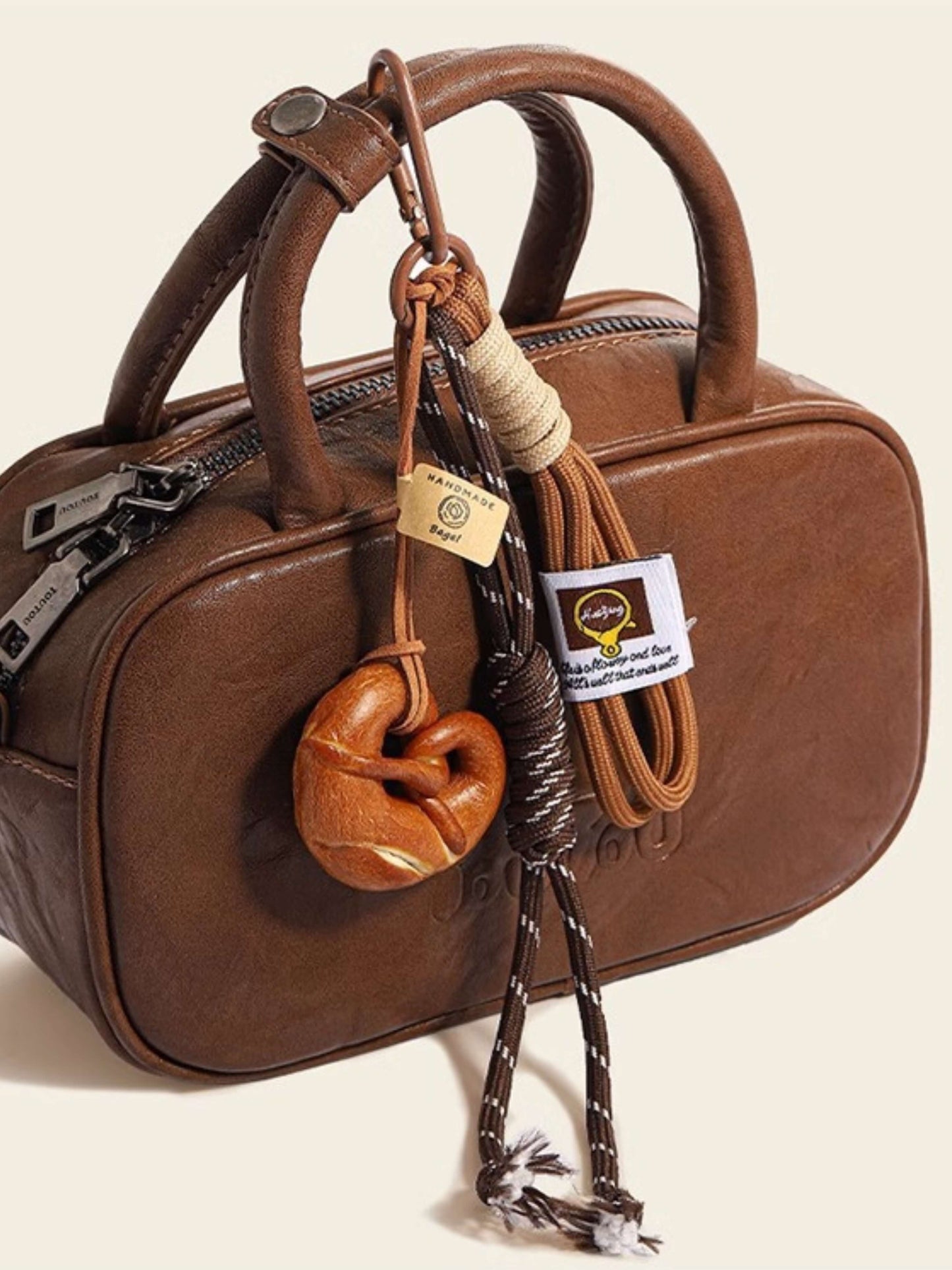 Rhiannon | Handcrafted Wooden Knot Bag Charm – Rustic, Artistic & Unique