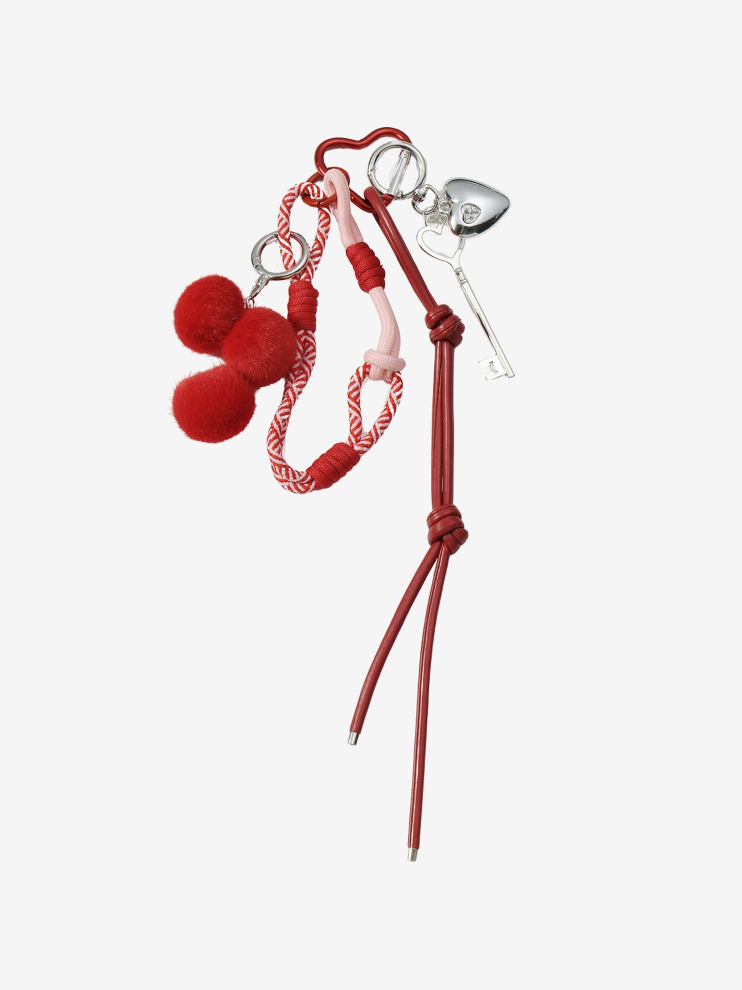 Quelara | Red Cherry Heart Key Charm – Playful, Romantic & Stylish