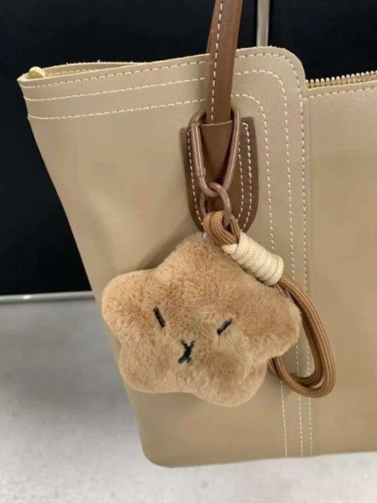 Brivana | Fuzzy Star Plush Bag Charm – Cozy, Cute & Playful