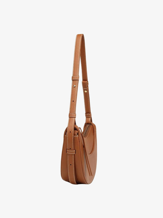 Aria | Tan Saddle Crossbody Bag – Classic & Versatile