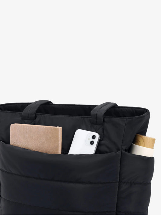 Lily | White Puffer Tote Bag – Stylish & Lightweight