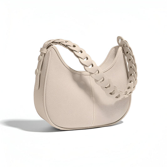 Jenny | Leather Braided Shoulder Bag – Minimalist Chic in Genuine Leather