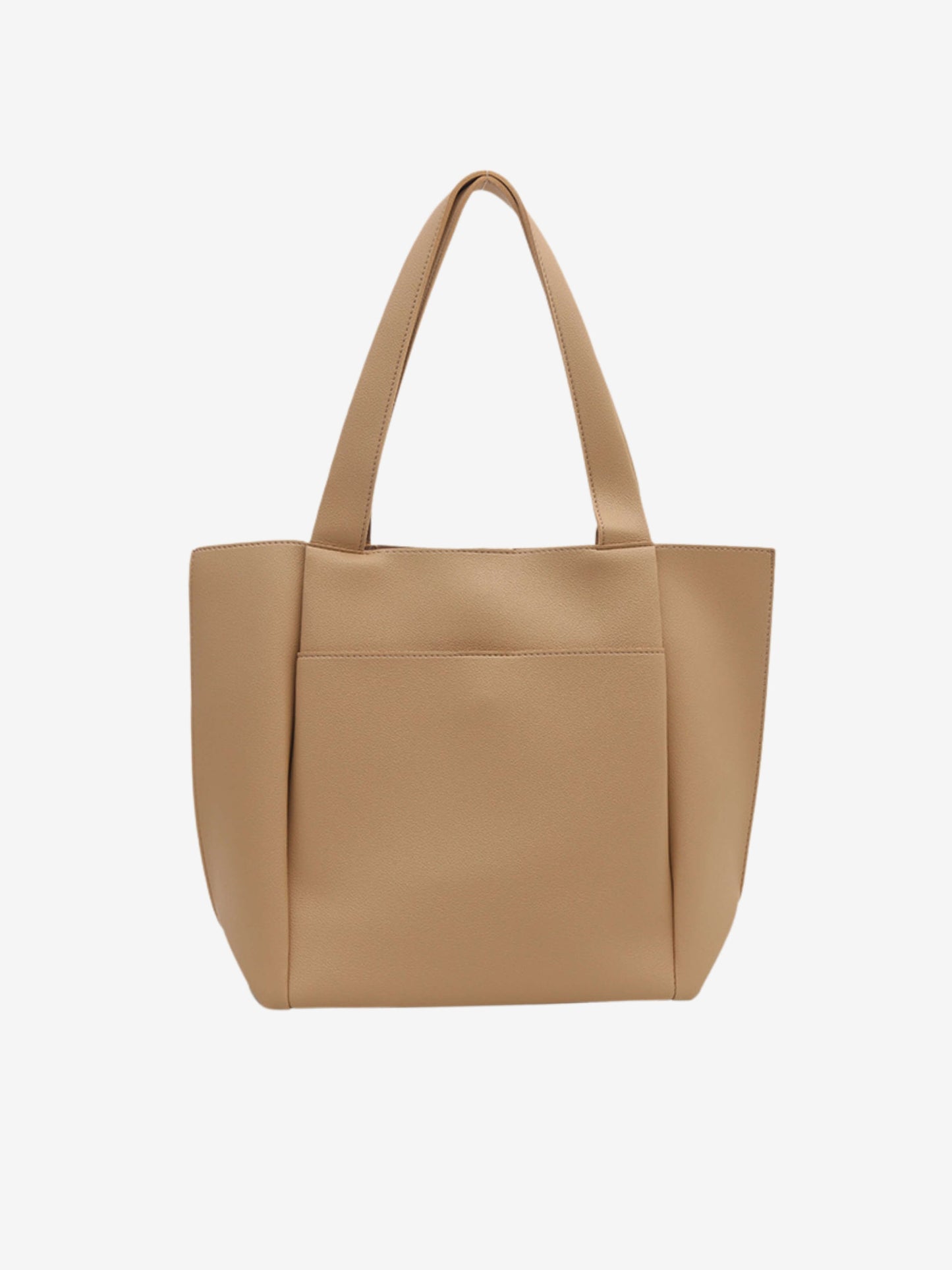 Lilly™ Structured Vegan Leather Tote – Simple, Sleek & Spacious