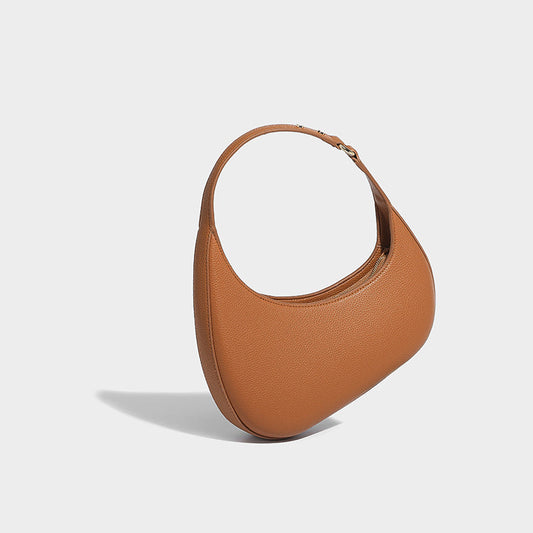 Lina | Minimalist Crescent Vegan Leather Shoulder Bag