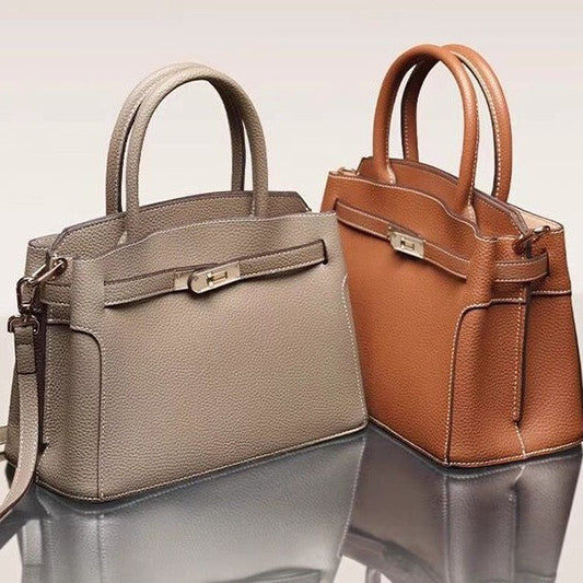 Lou Classic Leather Handbag – Timeless, Structured & Elegant