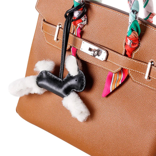 Ivenna | White Faux Fur Rabbit-Shaped Mini Bag – Playful Charm
