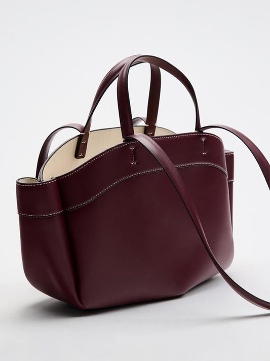 Sophia | Brown Leather Shopper Bag – Elegant & Practical