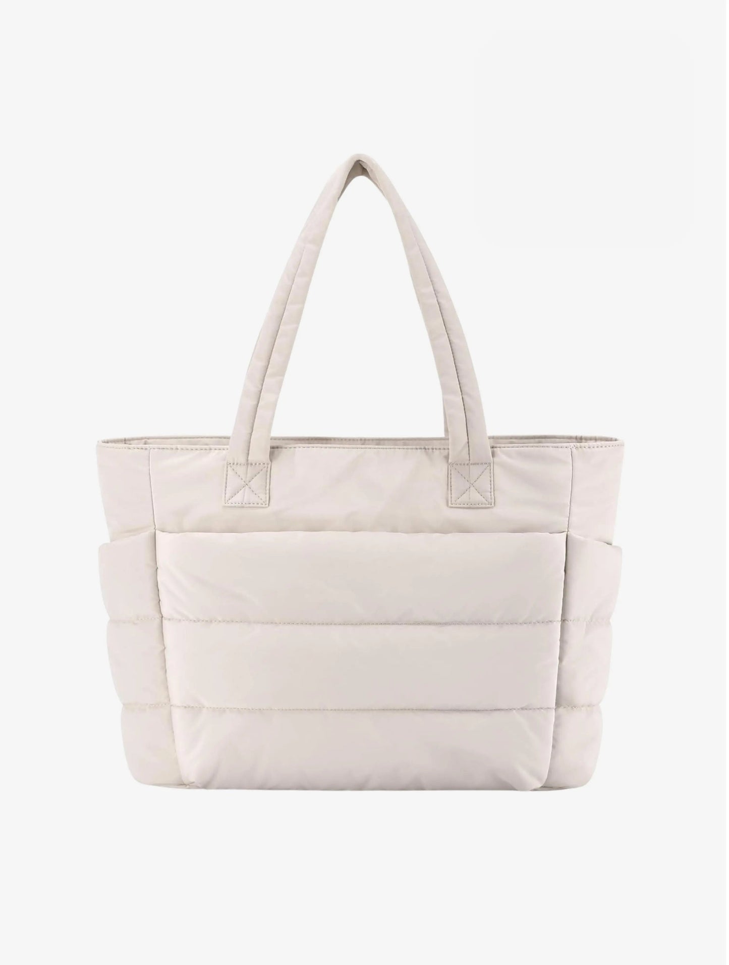 Lily | White Puffer Tote Bag – Stylish & Lightweight