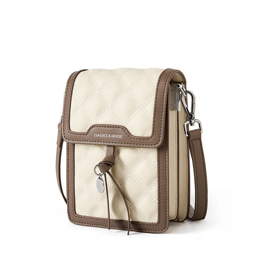 Galadriel | Beige Quilted Leather Crossbody Bag – Classic Elegance & Everyday Charm