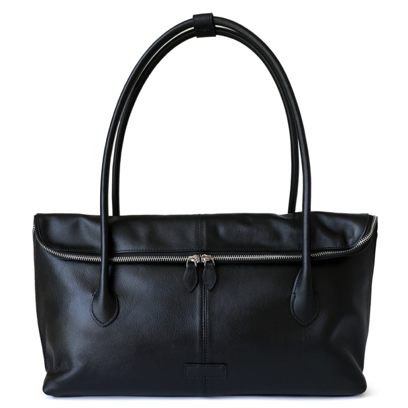 Lai | Brown Leather Zip Tote Bag – Sleek & Functional