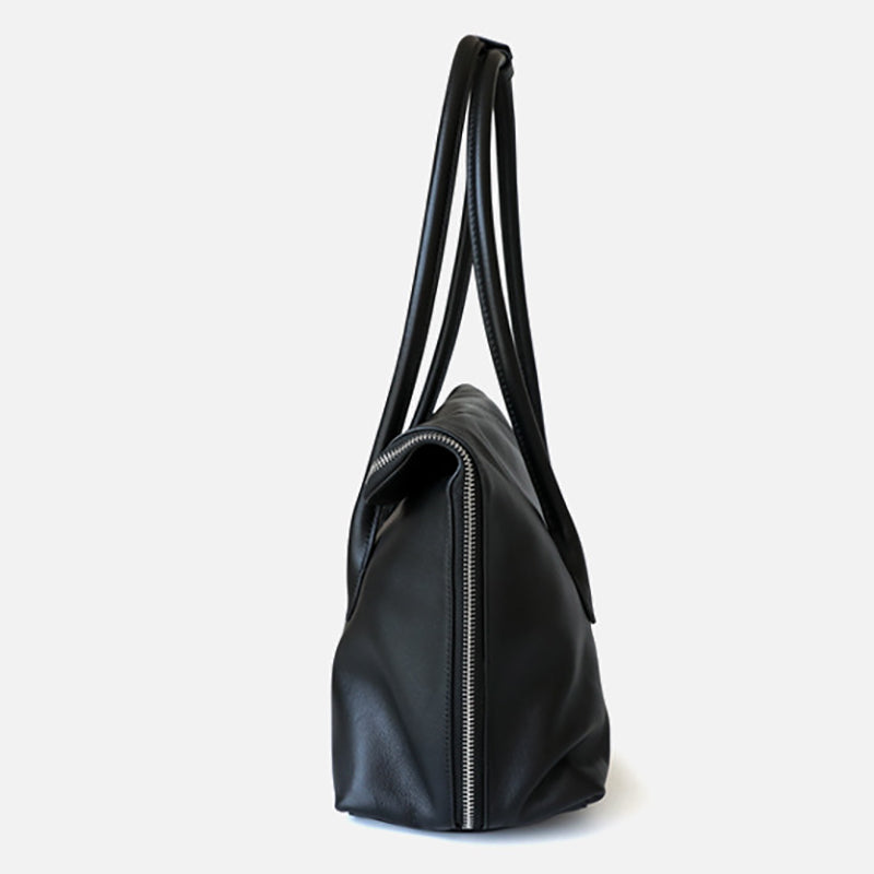 Lai | Brown Leather Zip Tote Bag – Sleek & Functional