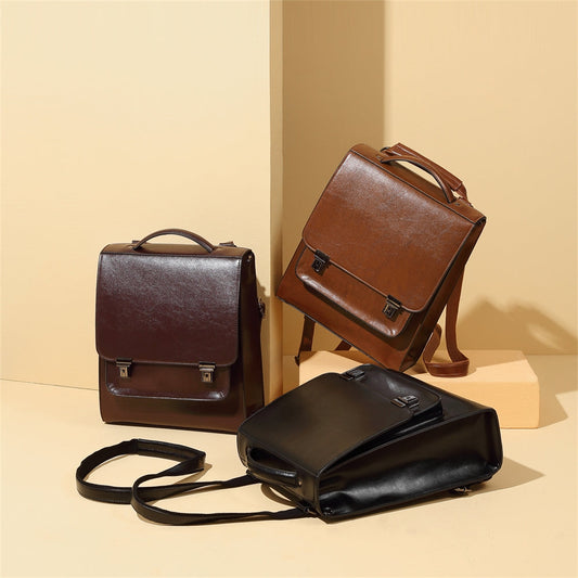 Lazaria | Vintage Brown Leather Backpack – Classic, Elegant & Functional
