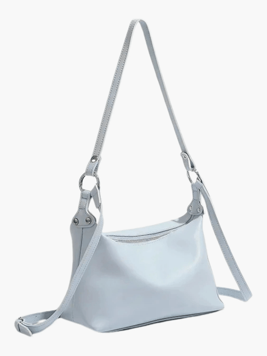 Avaris | Luxe Sky Blue Leather Crossbody Bag – Sleek & Versatile