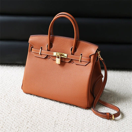 Isla | Tan Textured Leather Handbag – Classic & Timeless