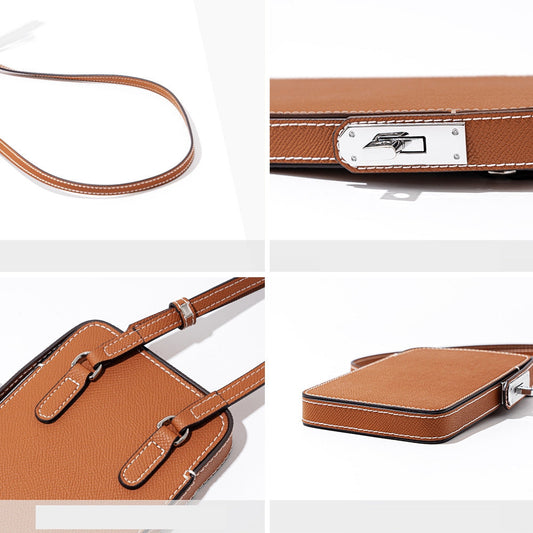 Hespera | Leather Crossbody Phone Bag – Sleek & Modern Minimalism