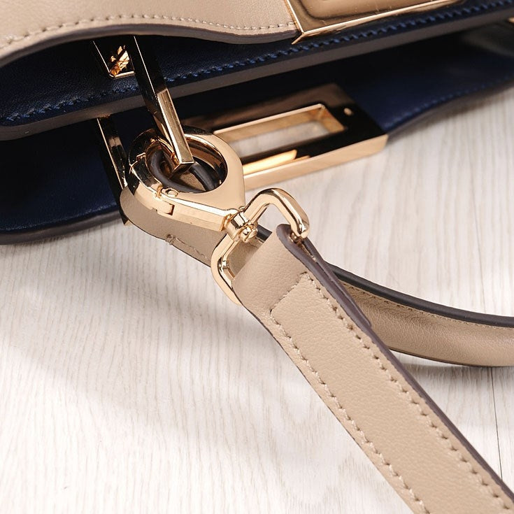 Xylora | White Structured Leather Tote – Elegant & Timeless