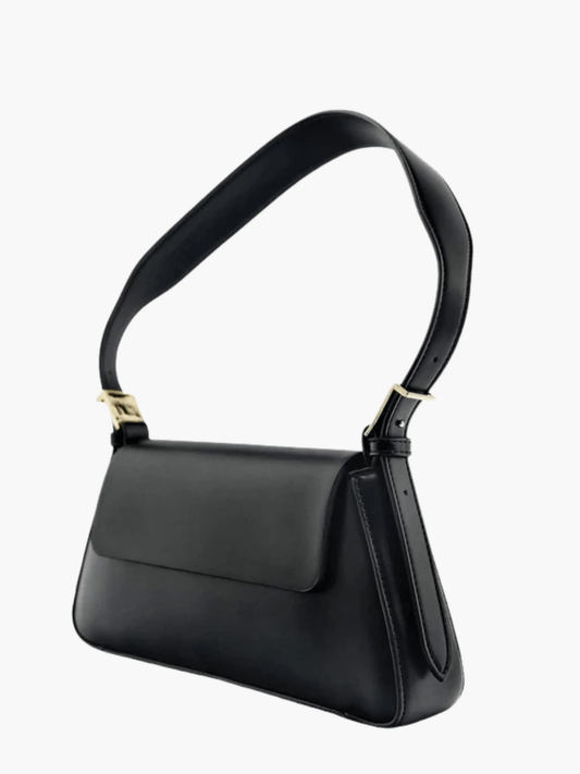 Amara | Black Minimalist Shoulder Bag – Timeless & Elegant