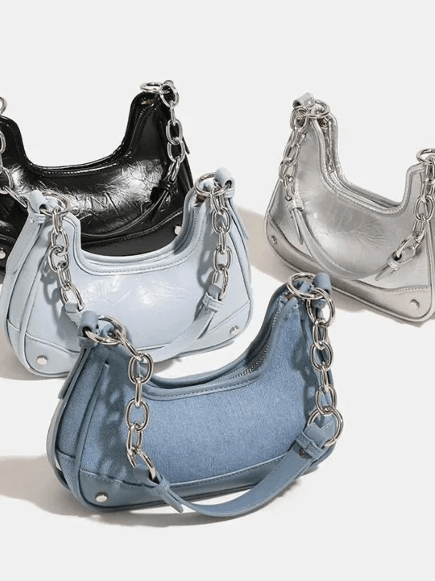 Skylar | Luxe Denim Shoulder Bag – Trendy & Chic