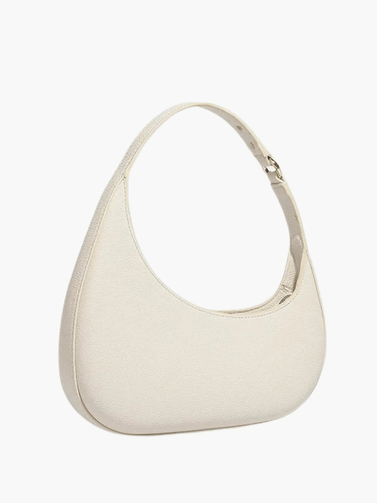 Myrrisa | Luxe Taupe Leather Shoulder Bag – Minimal & Chic