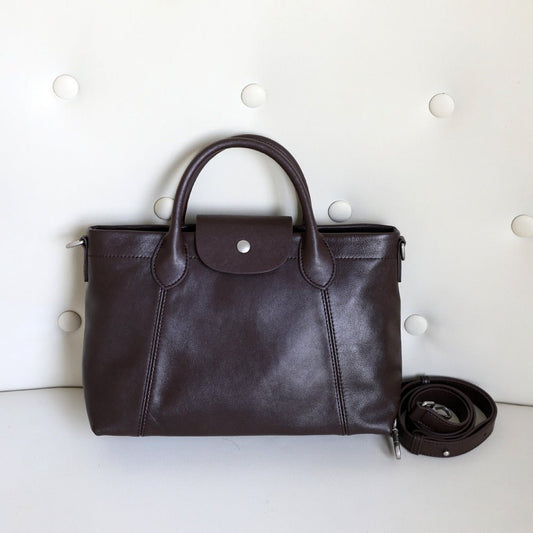 Evelyn | Brown Leather Tote Bag – Classic & Versatile