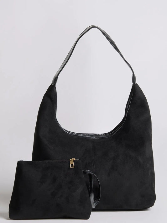 Evie | Minimal Vegan Suede Hobo Bag – Timeless & Chic