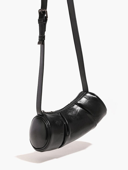 Evie | Pleated Leather Shoulder Bag – Chic & Timeless