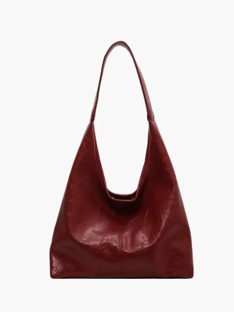 Ravellea | Luxe Black Leather Hobo Bag – Minimal & Chic