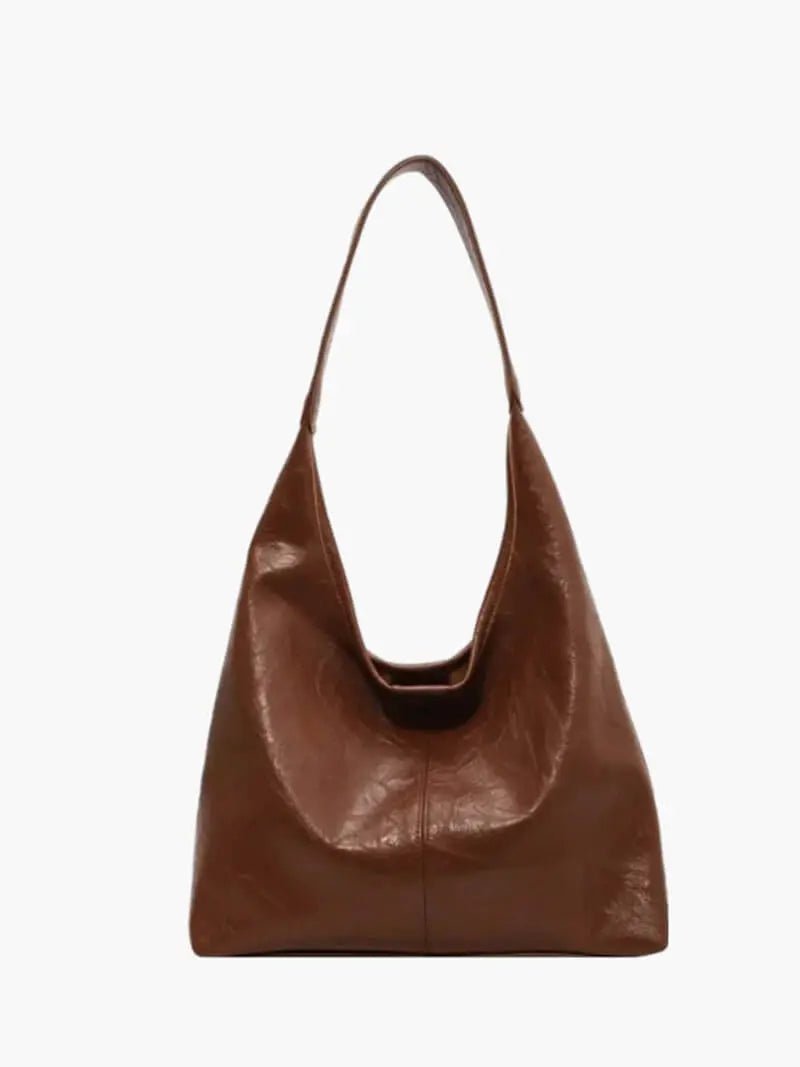 Ravellea | Luxe Black Leather Hobo Bag – Minimal & Chic