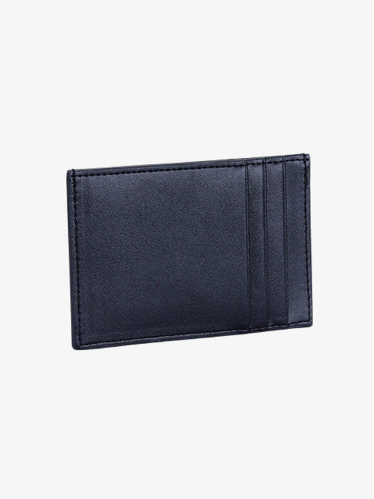 Ava | Black Woven Leather Cardholder – Sleek & Minimalist