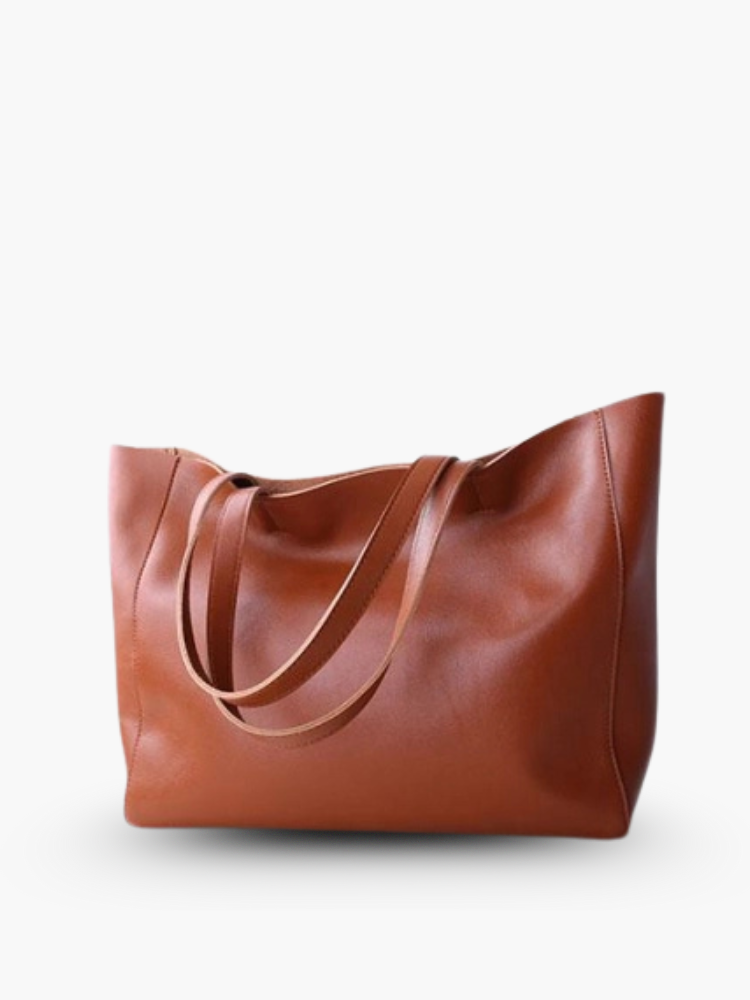 Emma | Black Leather Tote Bag – Classic & Versatile