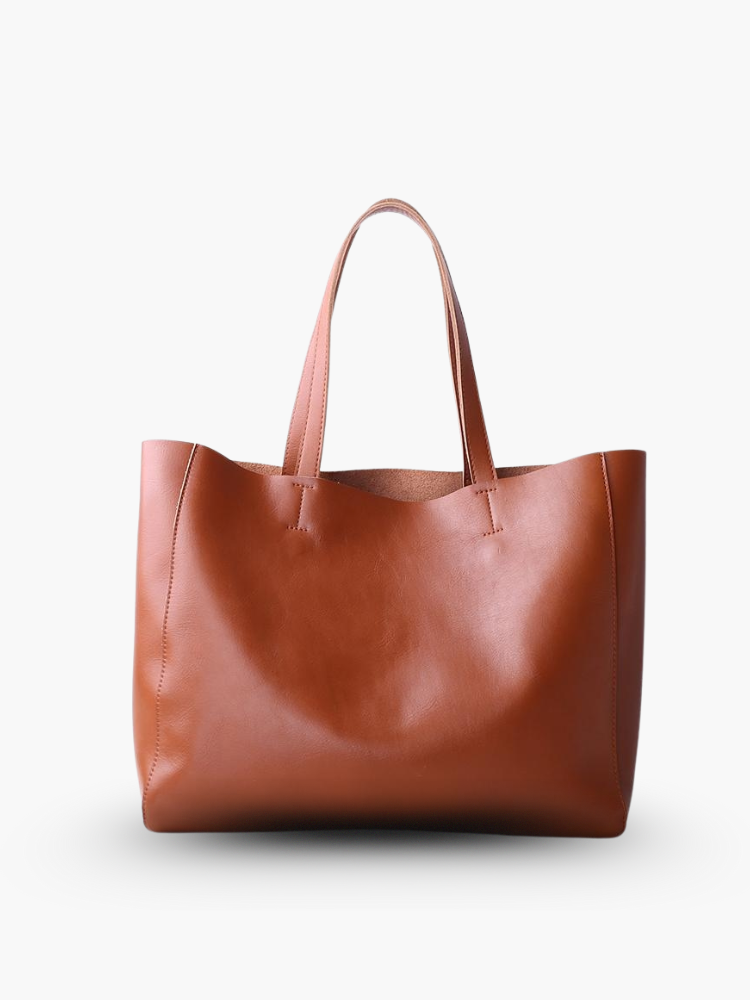 Emma | Black Leather Tote Bag – Classic & Versatile