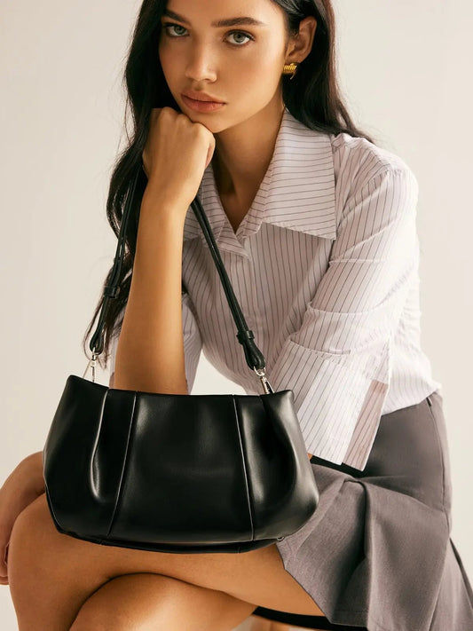 Mia | Classic Pleated Shoulder Bag – Timeless Elegance & Functionality