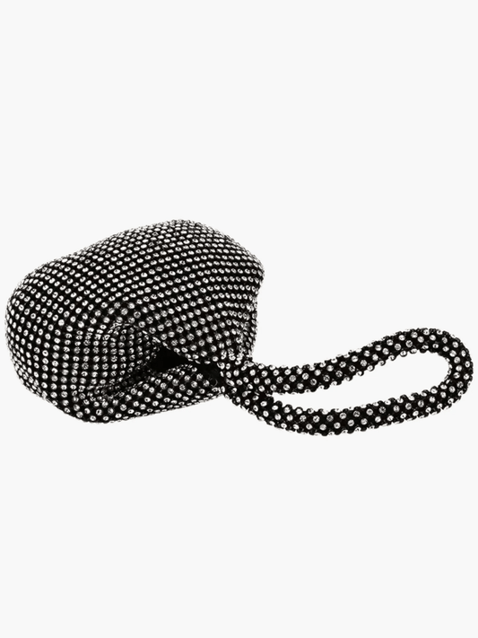 Luxe | Silver Crystal Mesh Knot Bag – Glamorous & Eye-Catching