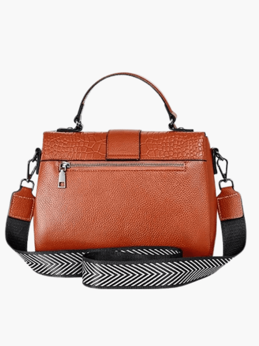 Elvanya | Luxe Croc-Embossed Leather Handbag – Bold & Elegant