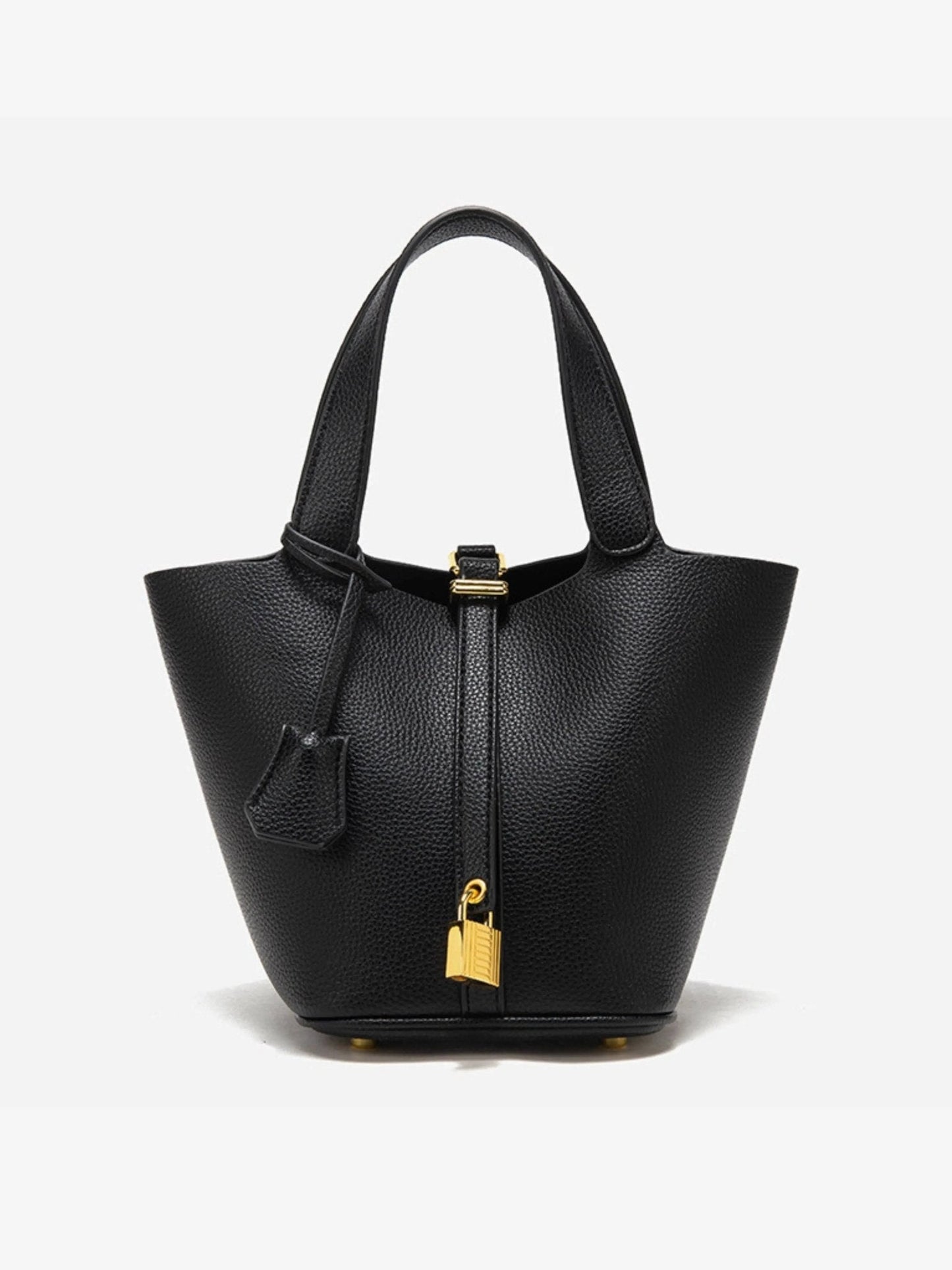 Elaris | Luxe Taupe Leather Bucket Bag – Timeless & Elegant