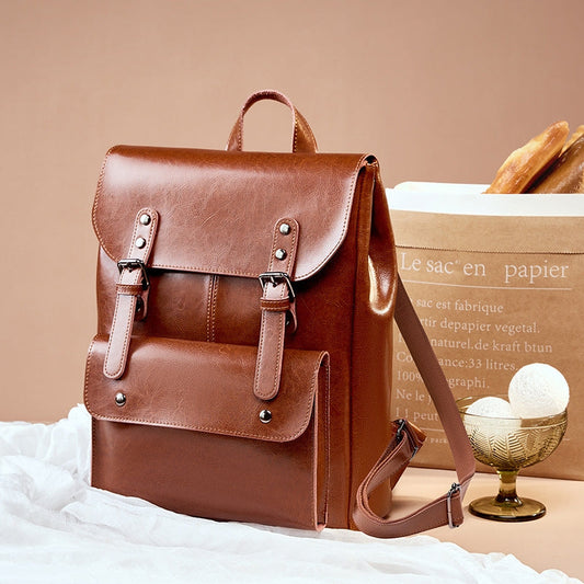 Meliora | Vintage Brown Leather Backpack – Classic, Durable & Stylish