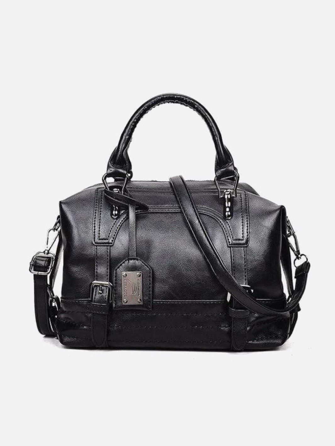 Retro Camel PU Leather Handbag – Vintage Style Shoulder Bag