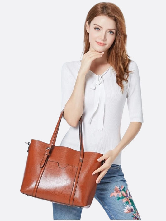 Brown Leather Tote Bag – Classic Elegance Meets Everyday Practicality