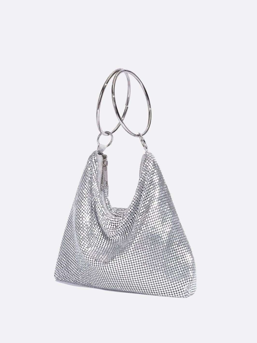 Nova Chainmail Evening Bag – Metallic Mesh Party Purse with Ring Handles
