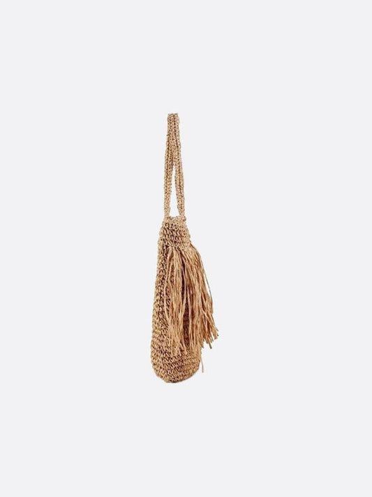 Paloma Raffia Fringe Tote – Woven Beach Bag