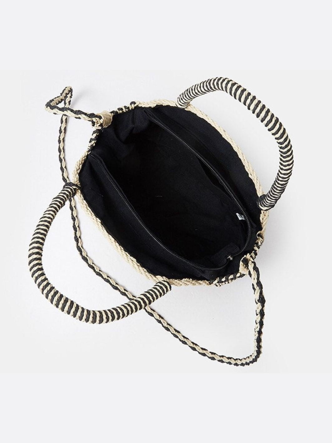 Round Spiral Woven Crossbody Bag – Handcrafted Tote