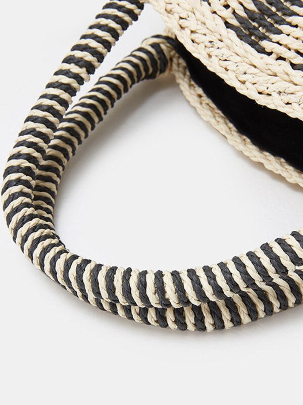 Round Spiral Woven Crossbody Bag – Handcrafted Tote