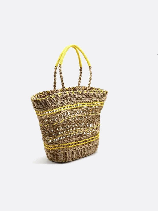 Solstice Rope Market Tote – Open-Weave Straw Bag