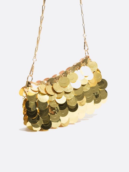 Sequin Chain Bag – Statement Party Clutch