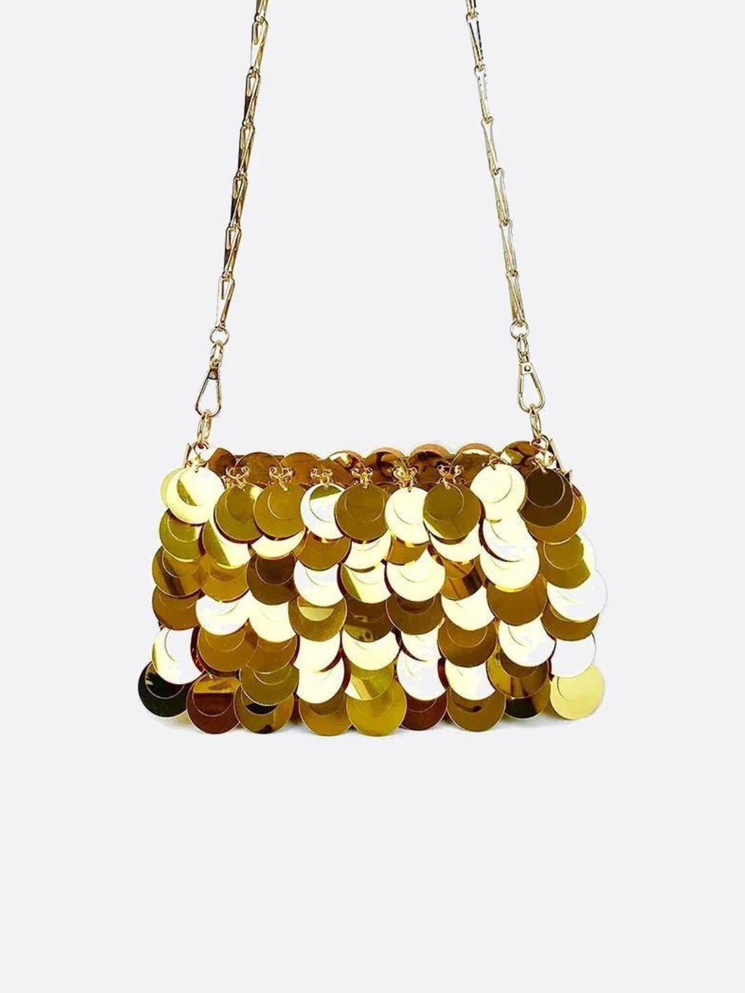 Sequin Chain Bag – Statement Party Clutch