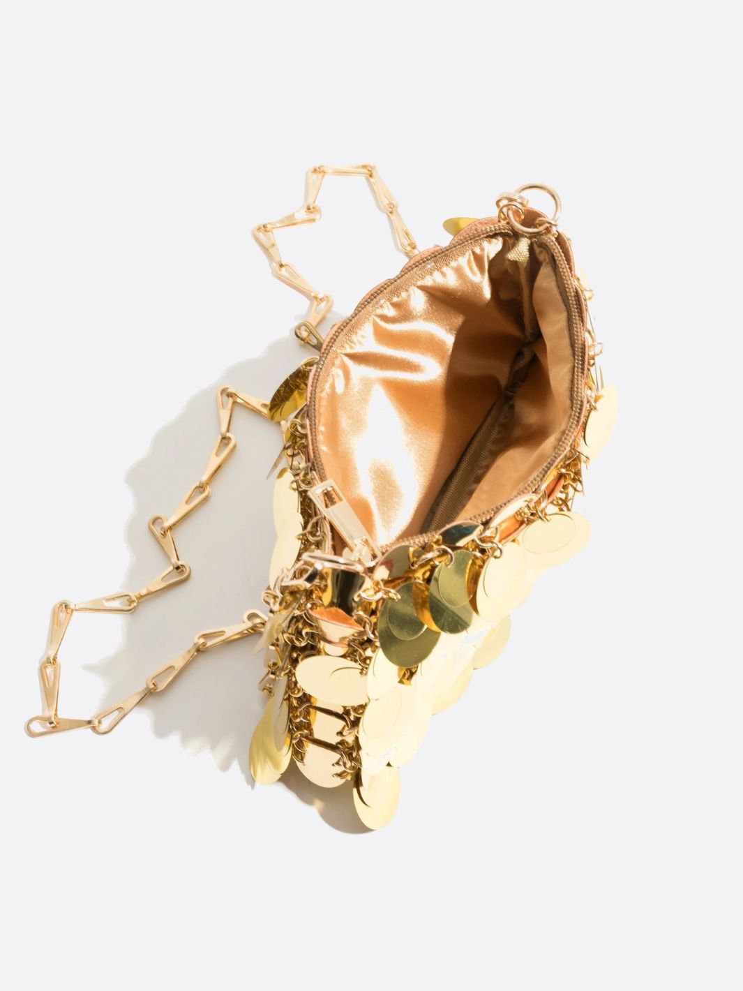 Sequin Chain Bag – Statement Party Clutch