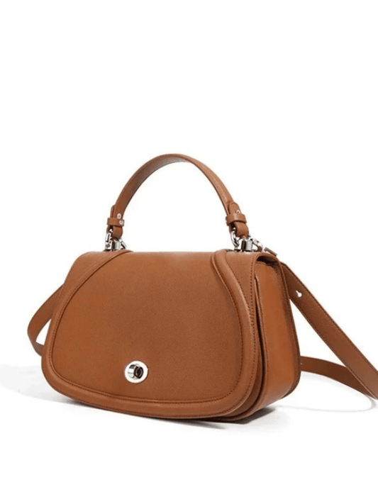 Elise | Tan Leather Saddle Bag – Classic & Sophisticatedred Leather Satchel