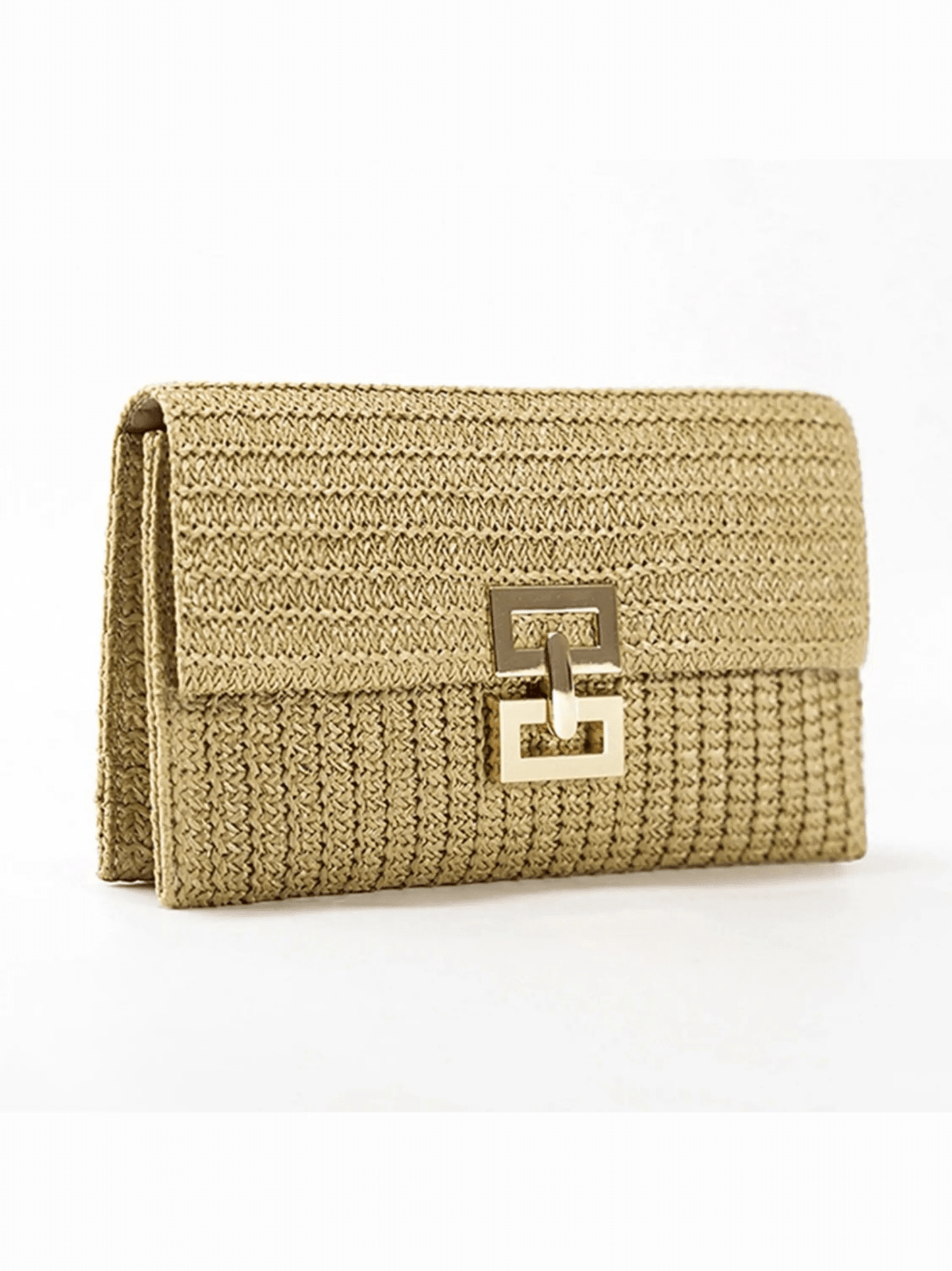 Isoldeya | Luxe Gold Woven Clutch – Effortless Glamour