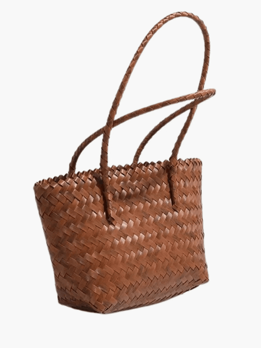 Sora | Woven Shopper Tote – A Timeless & Elegant Look