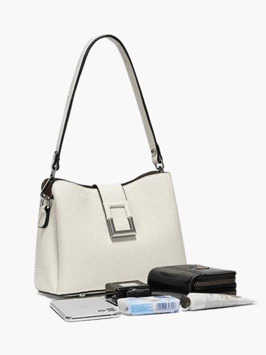 Estelle | Luxe White Leather Crossbody Bag – Sophisticated & Timeless